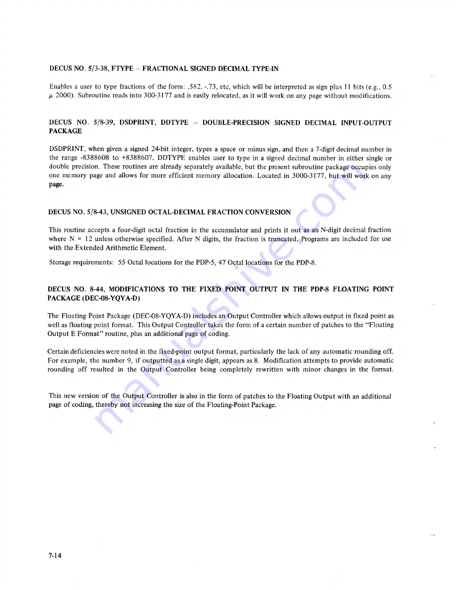 Digital Equipment PDP-12 Reference Manual Download Page 250