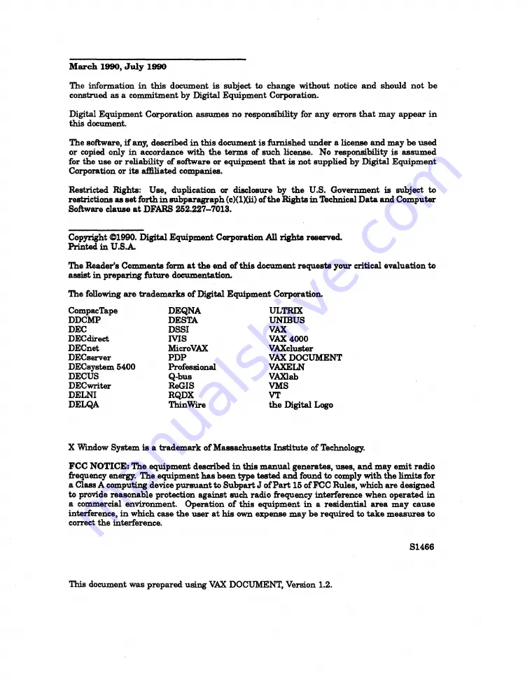 Digital Equipment VAX 4000 300 Operation Manual Download Page 3