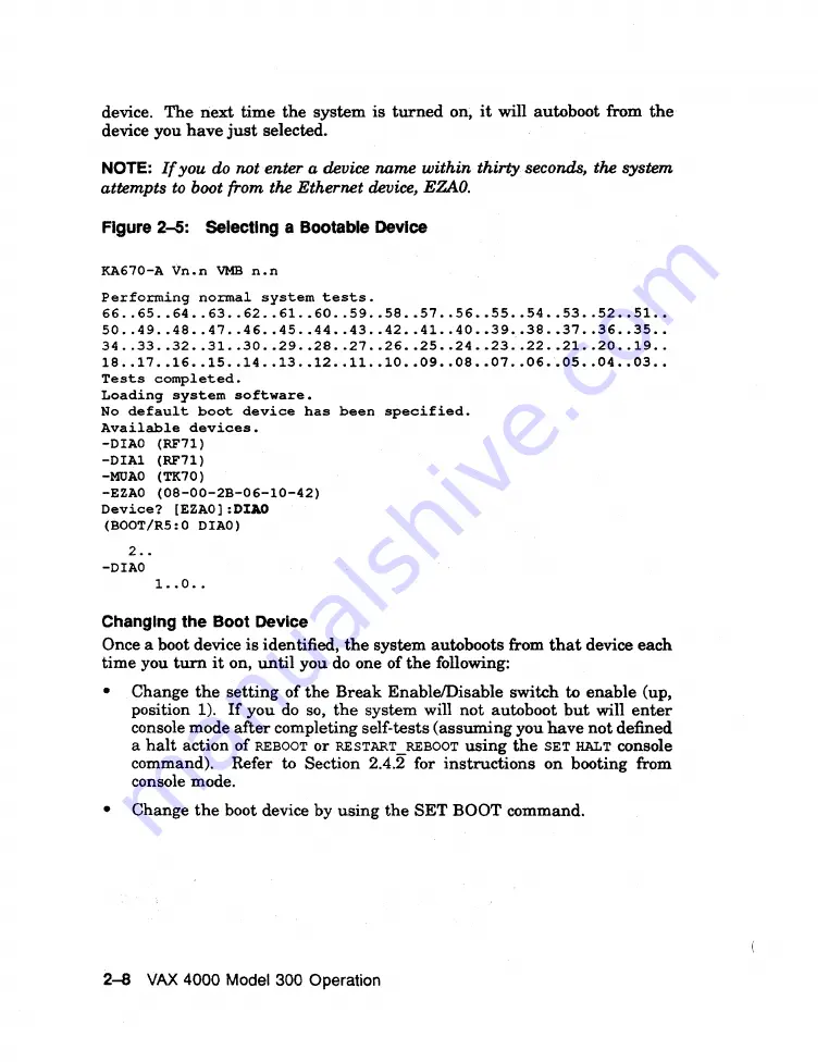 Digital Equipment VAX 4000 300 Operation Manual Download Page 45