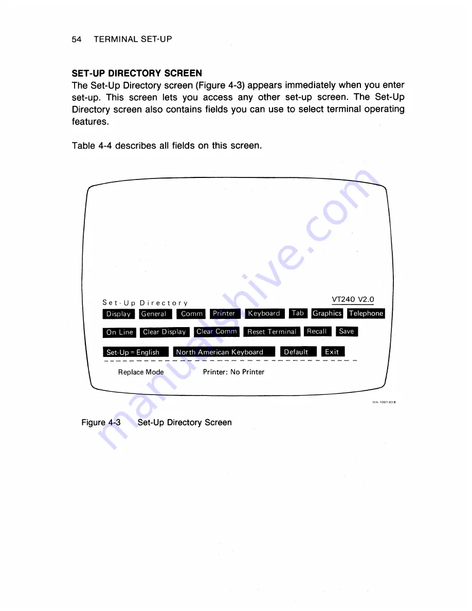 Digital Equipment VT 240 series Owner'S Manual Download Page 65