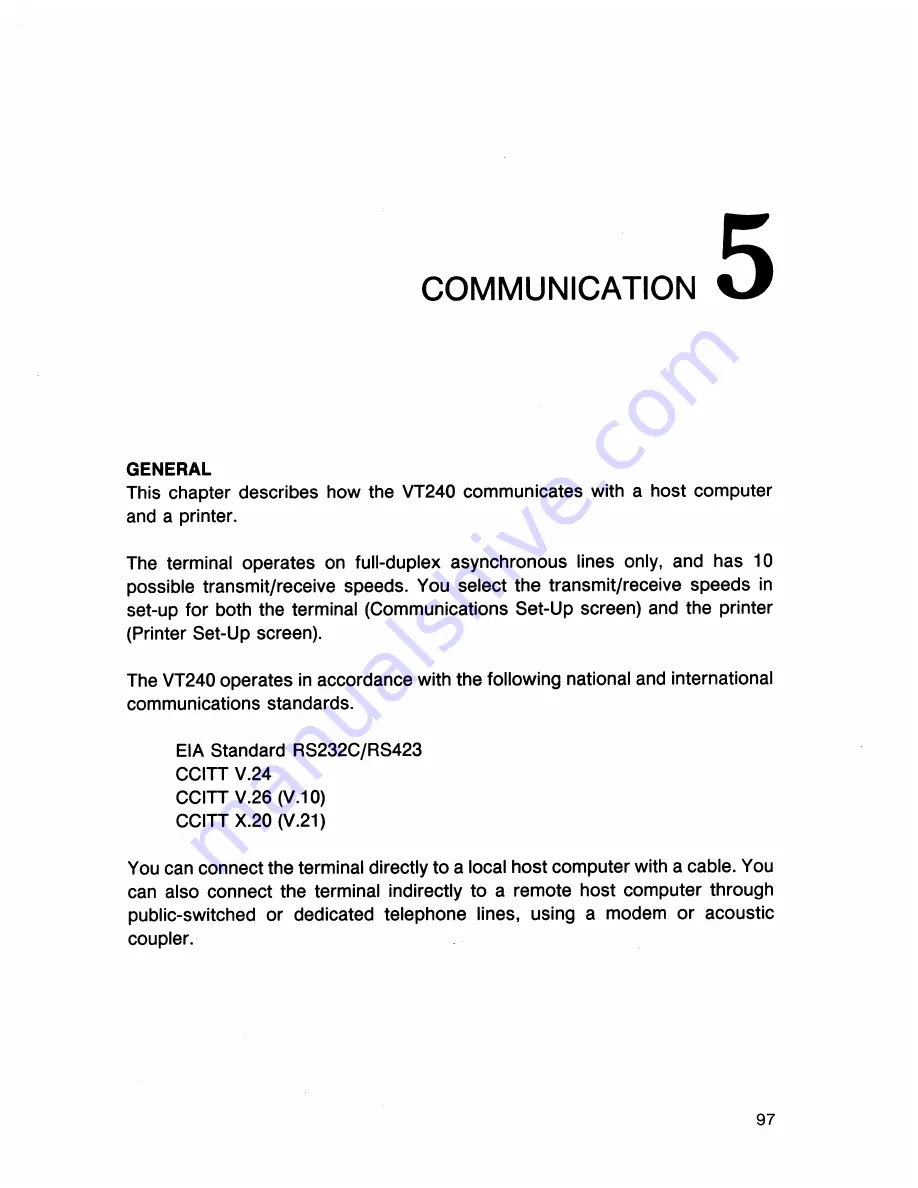 Digital Equipment VT 240 series Owner'S Manual Download Page 108