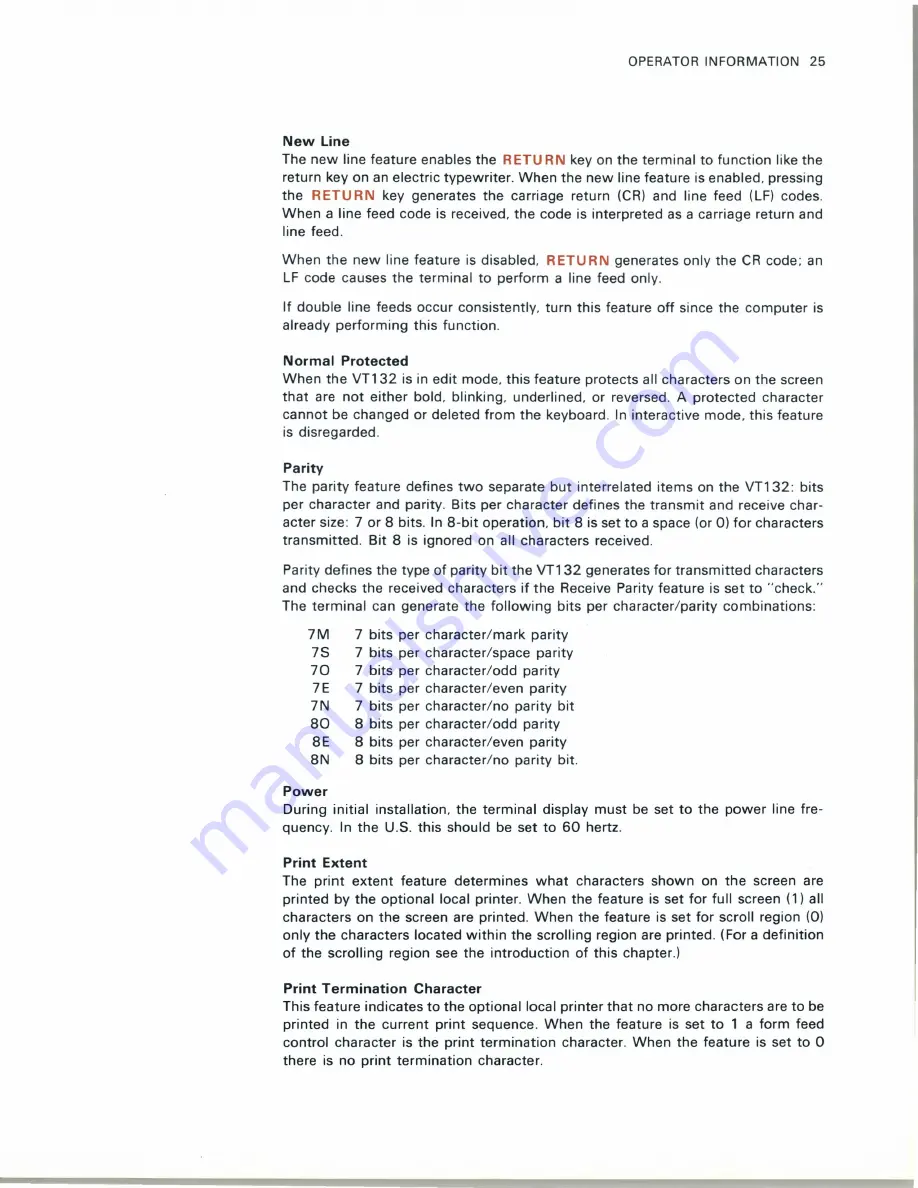 Digital Equipment VT132 User Manual Download Page 37