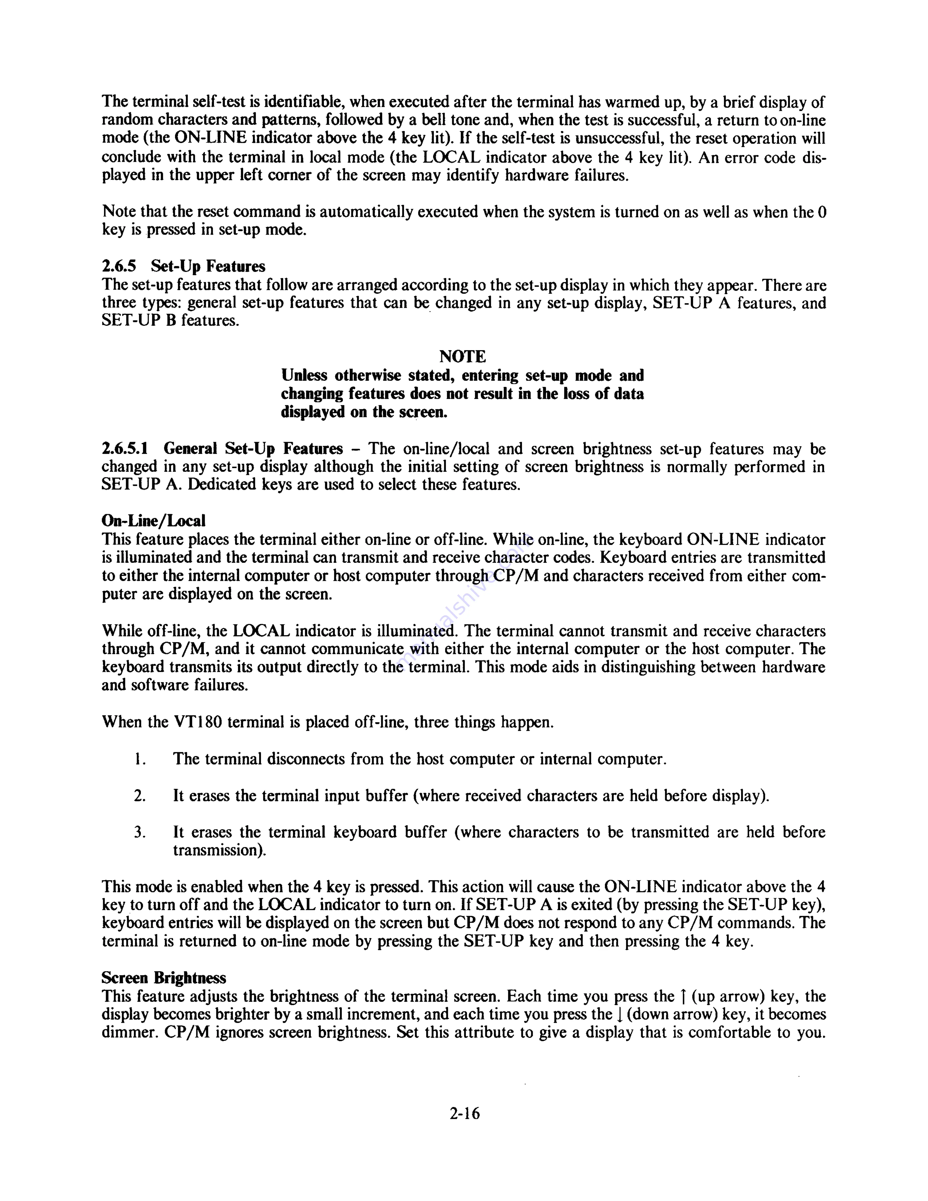 Digital Equipment VT180 Series Technical Manual Download Page 40