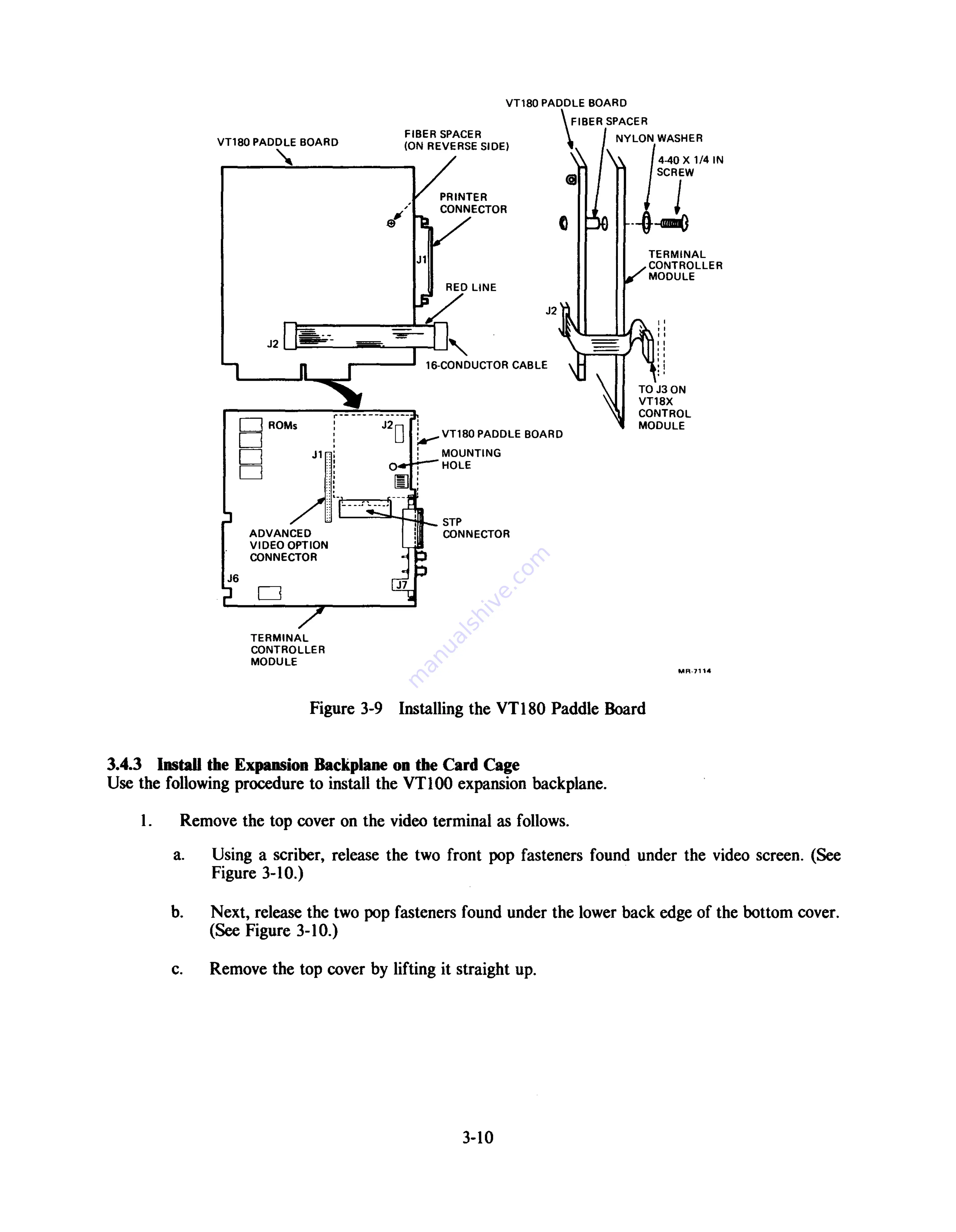 Digital Equipment VT180 Series Technical Manual Download Page 59