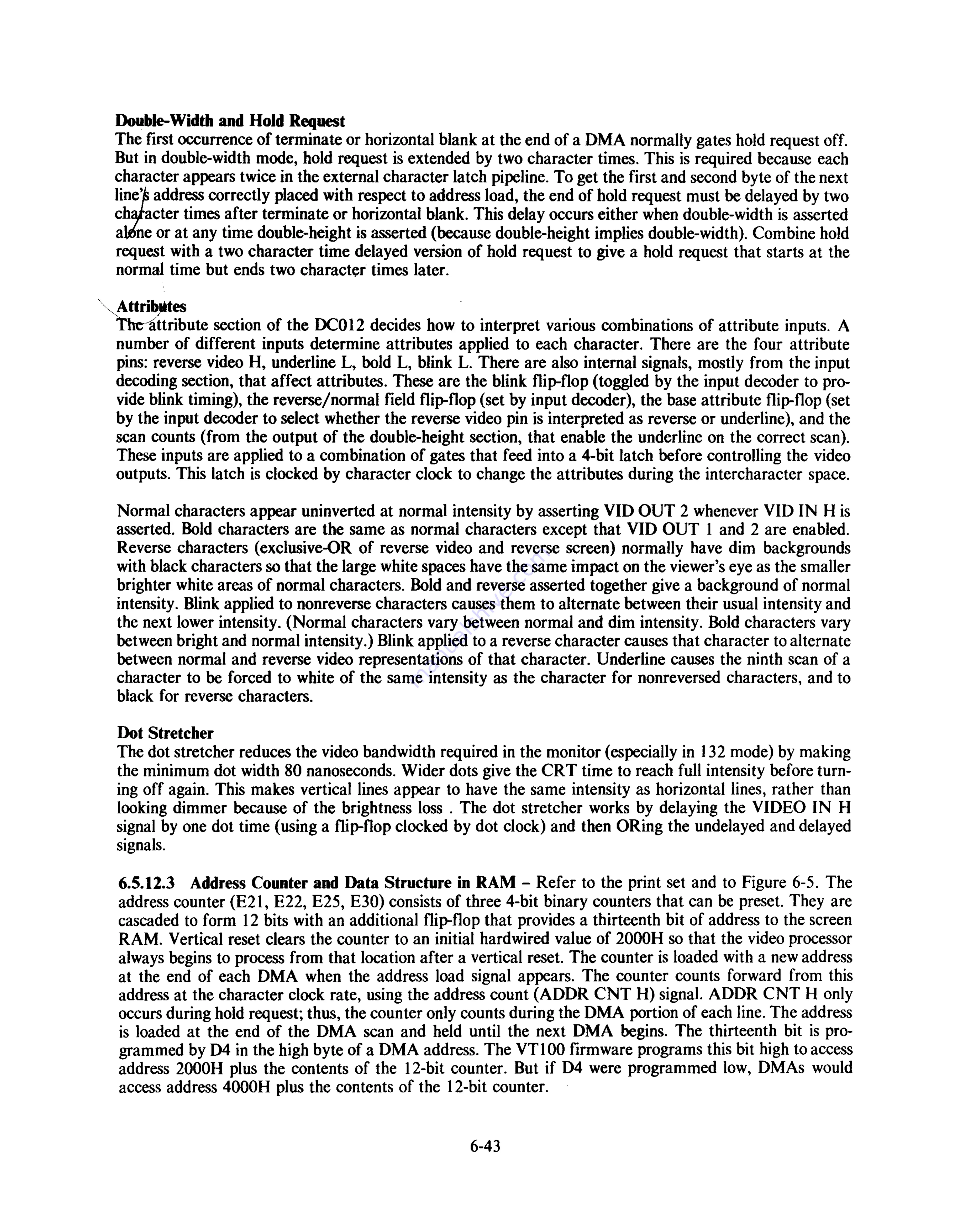 Digital Equipment VT180 Series Technical Manual Download Page 149