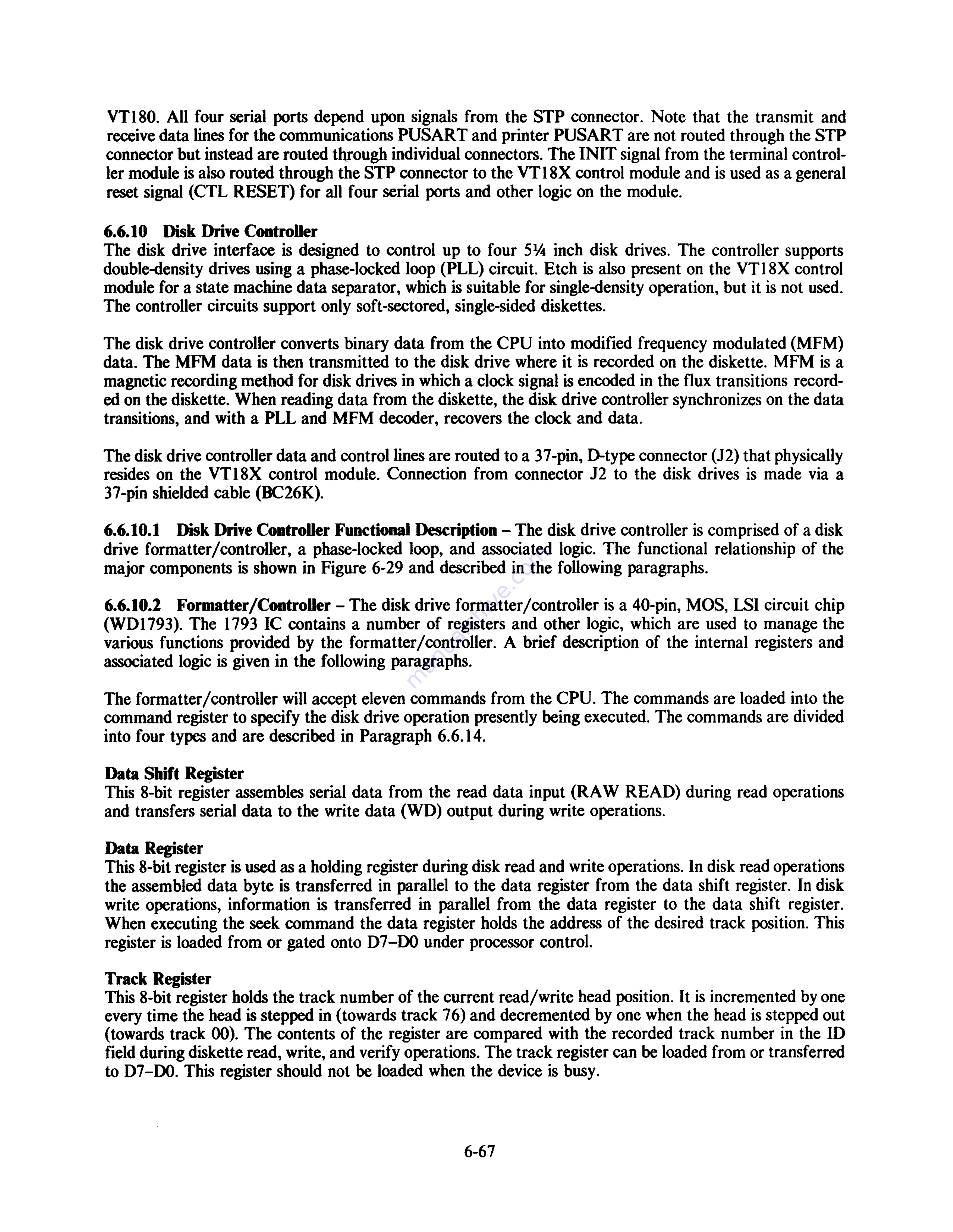 Digital Equipment VT180 Series Technical Manual Download Page 173