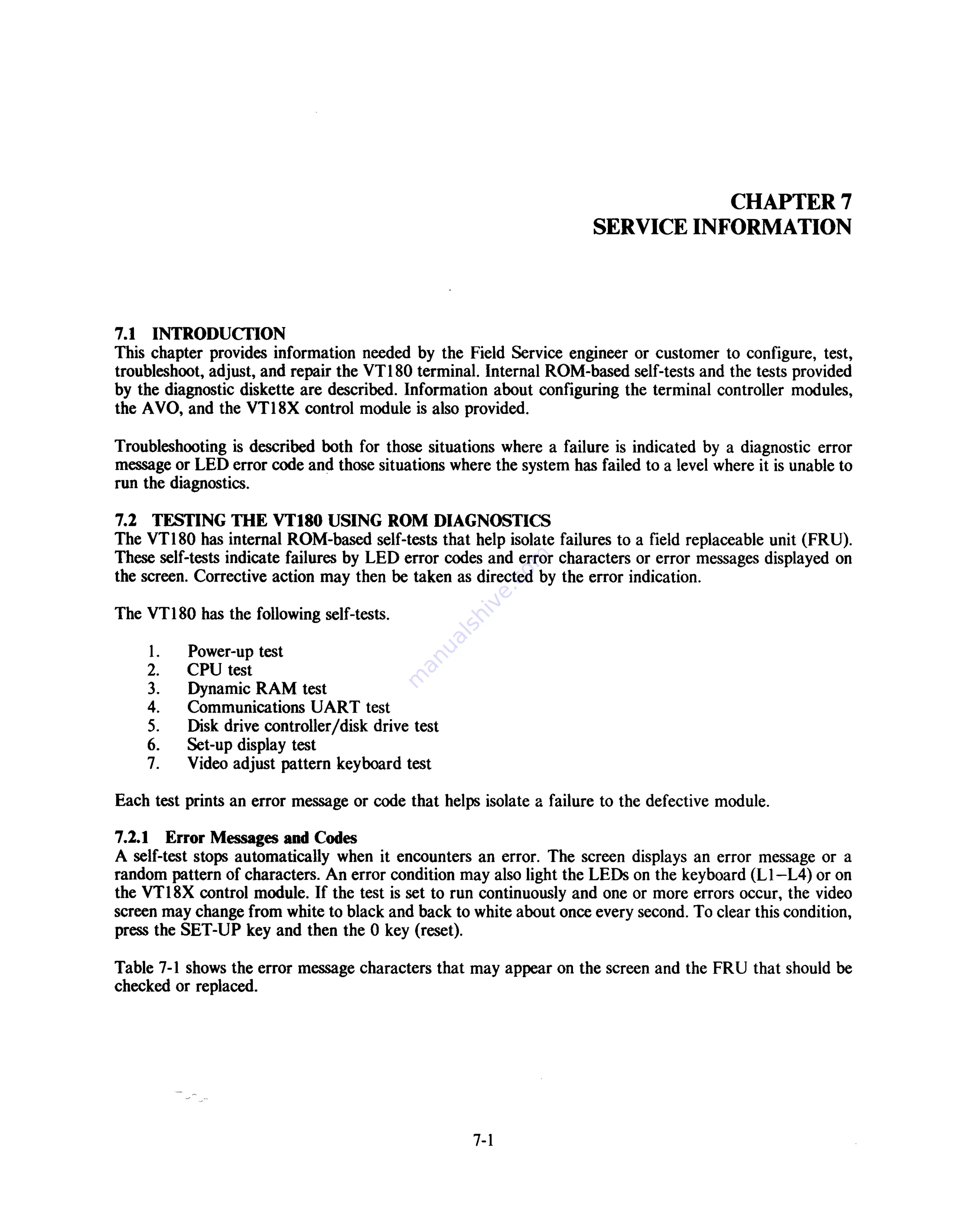 Digital Equipment VT180 Series Technical Manual Download Page 233