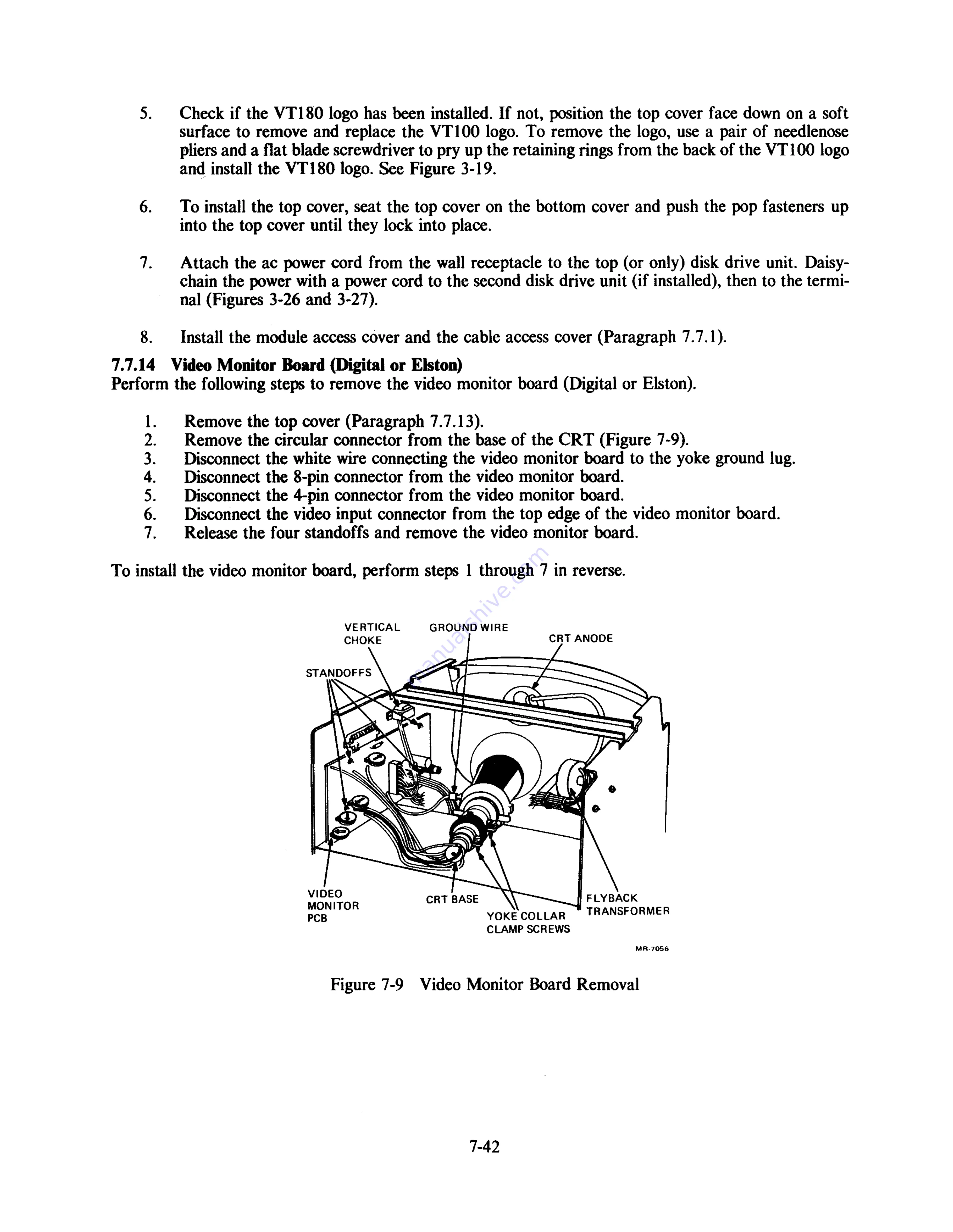 Digital Equipment VT180 Series Technical Manual Download Page 274