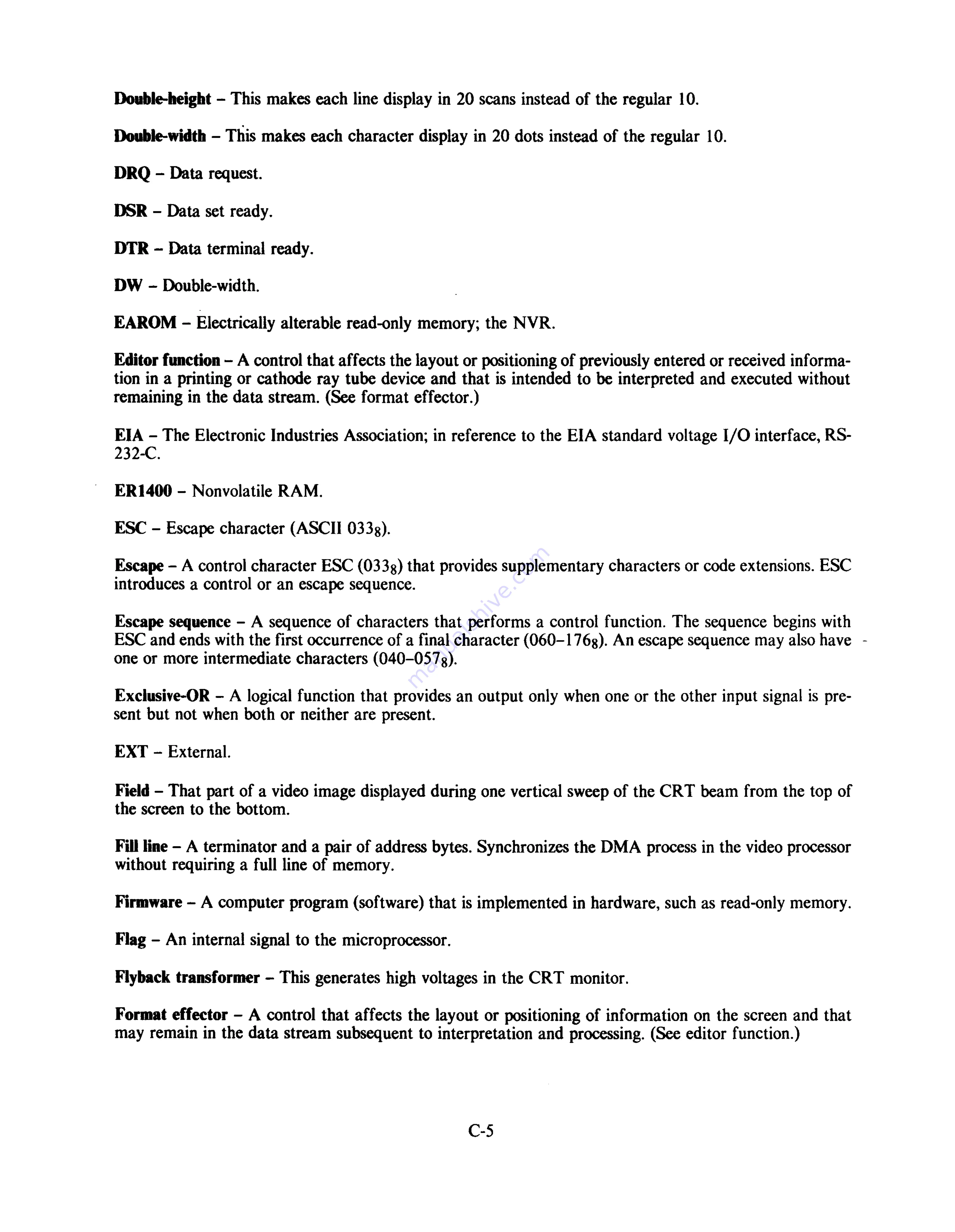 Digital Equipment VT180 Series Technical Manual Download Page 319