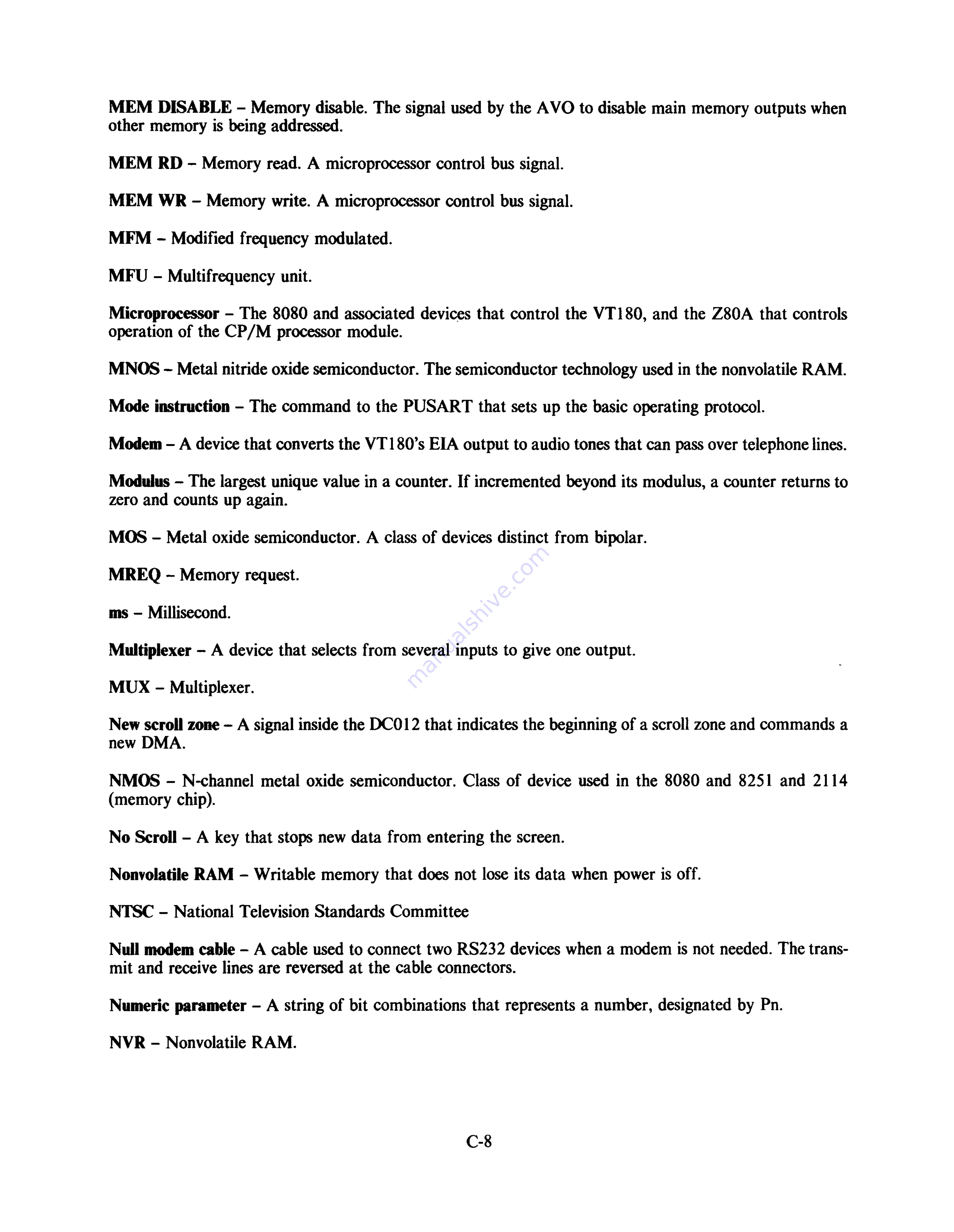 Digital Equipment VT180 Series Technical Manual Download Page 321