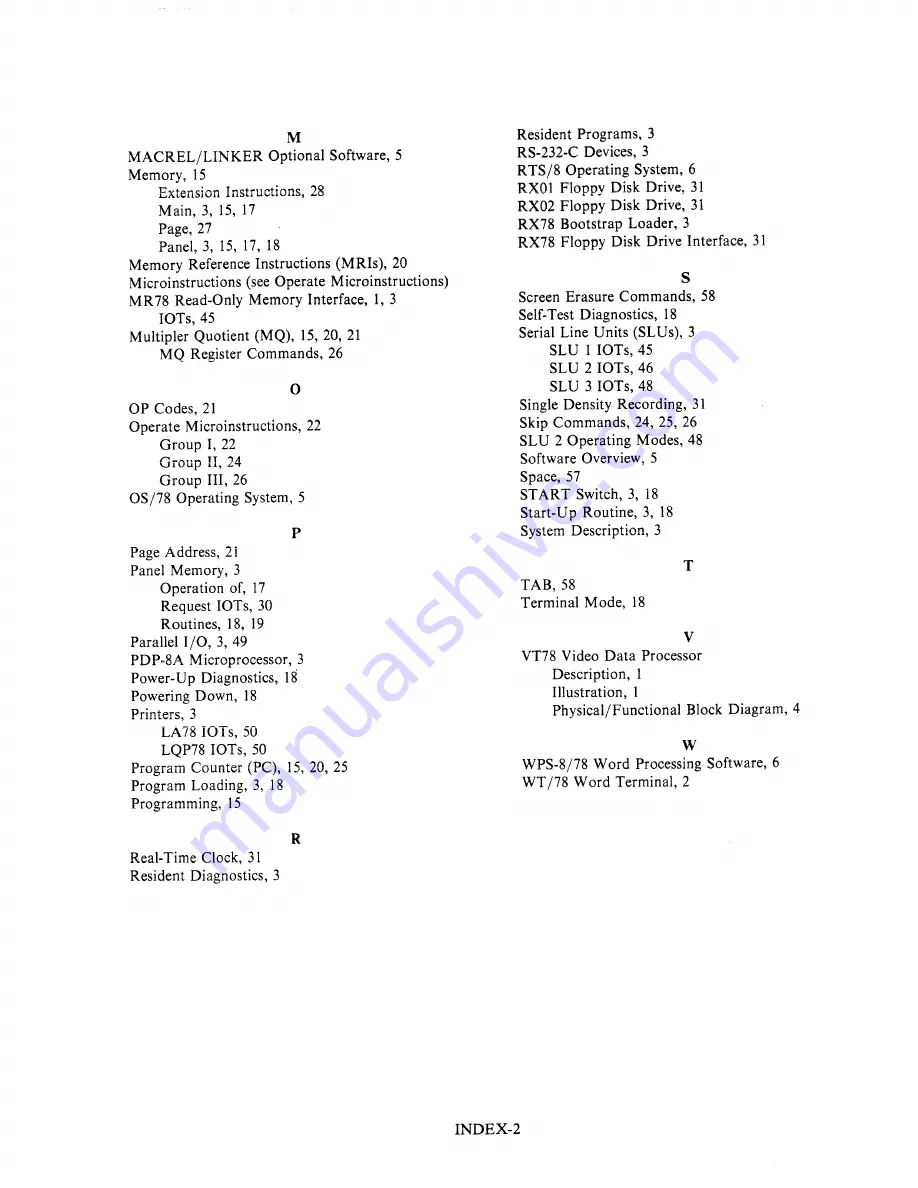 Digital Equipment VT78 Programmer'S Reference Manual Download Page 72