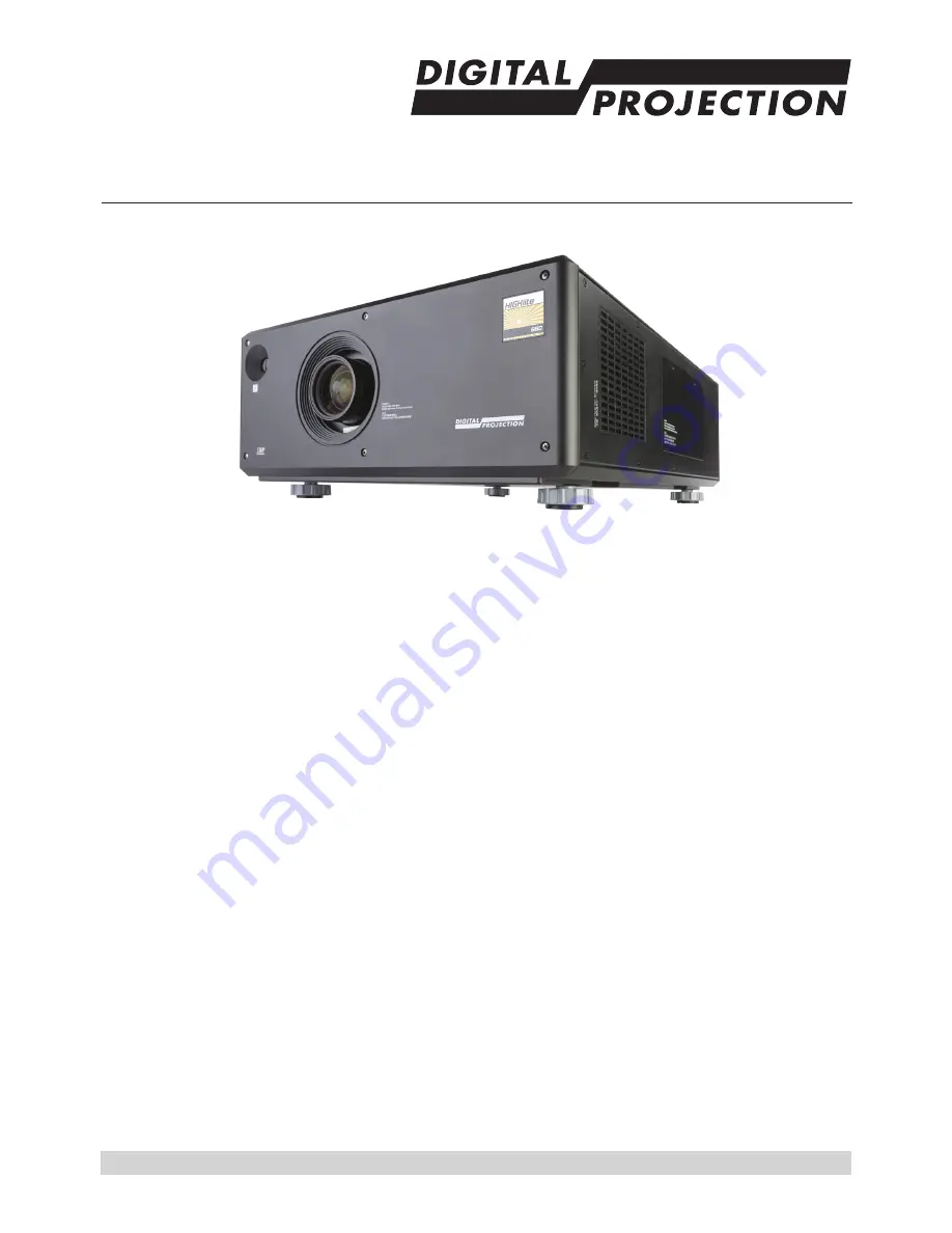 Digital Projection HIGHlite 660 3D Series Important Information Manual Download Page 1