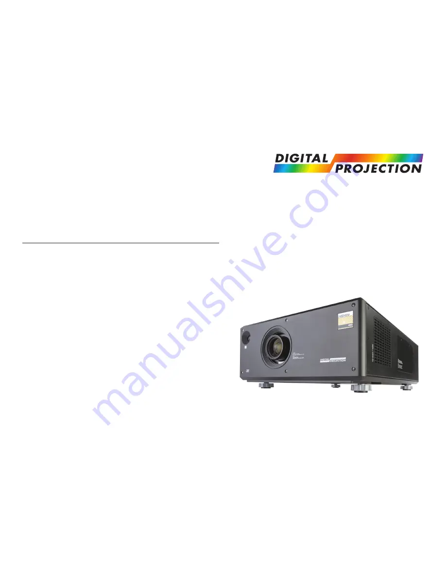 Digital Projection HIGHlite 660 Series User Manual Download Page 3