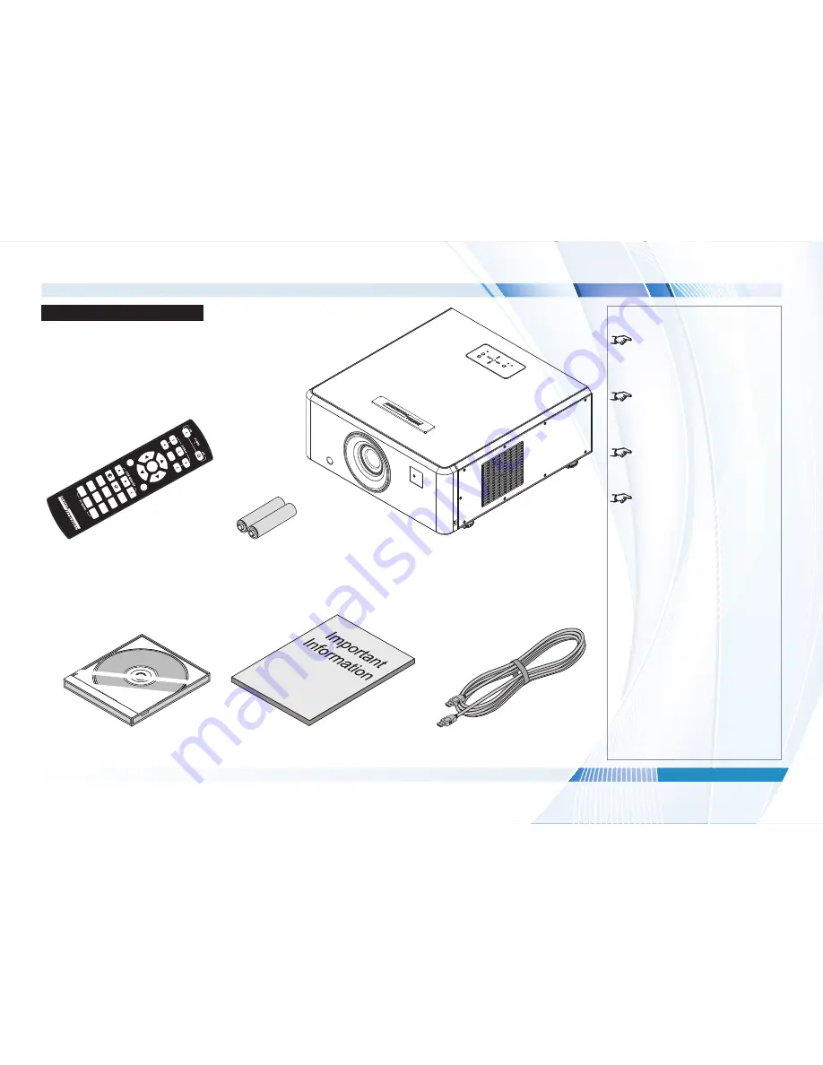 Digital Projection HIGHlite Cine 330 3D Series User Manual Download Page 11