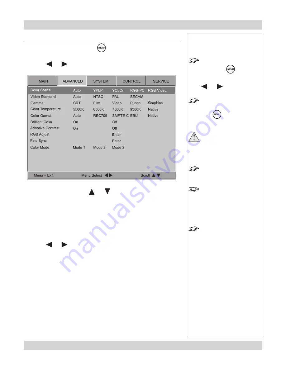 Digital Projection M-Vision Cine 230 User Manual Download Page 54