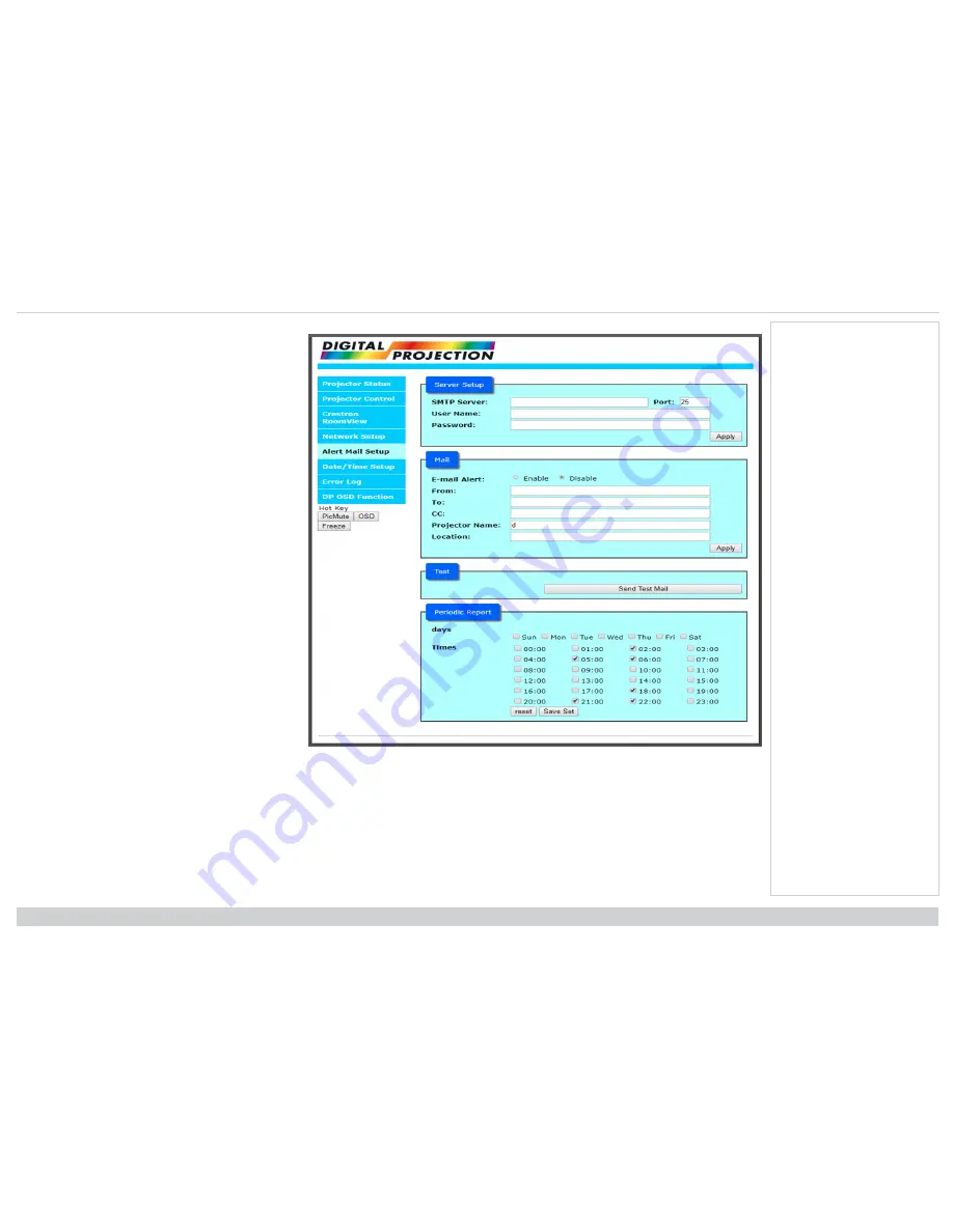 Digital Projection TITAN LASER WUXGA Installation & Quick Start Manual Download Page 95