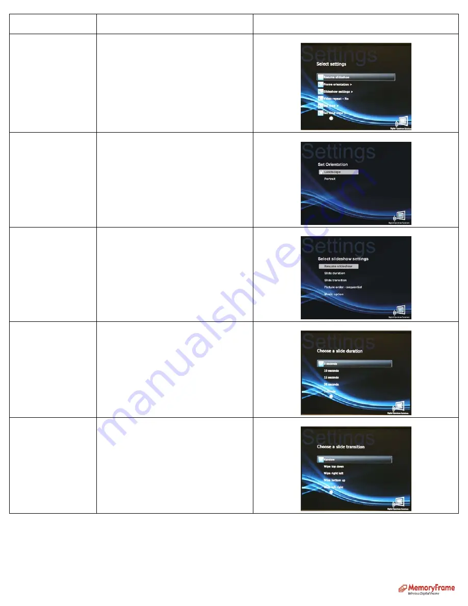 Digital Spectrum Solutions MemoryFrame MF-8000 User Manual Download Page 7