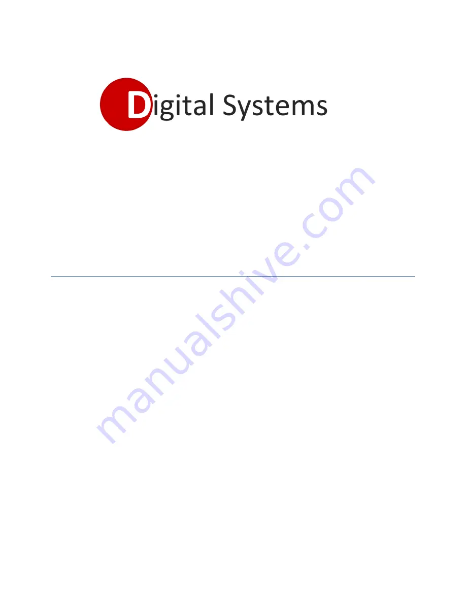 Digital Systems DSF22 Installation And Setup Manual Download Page 1