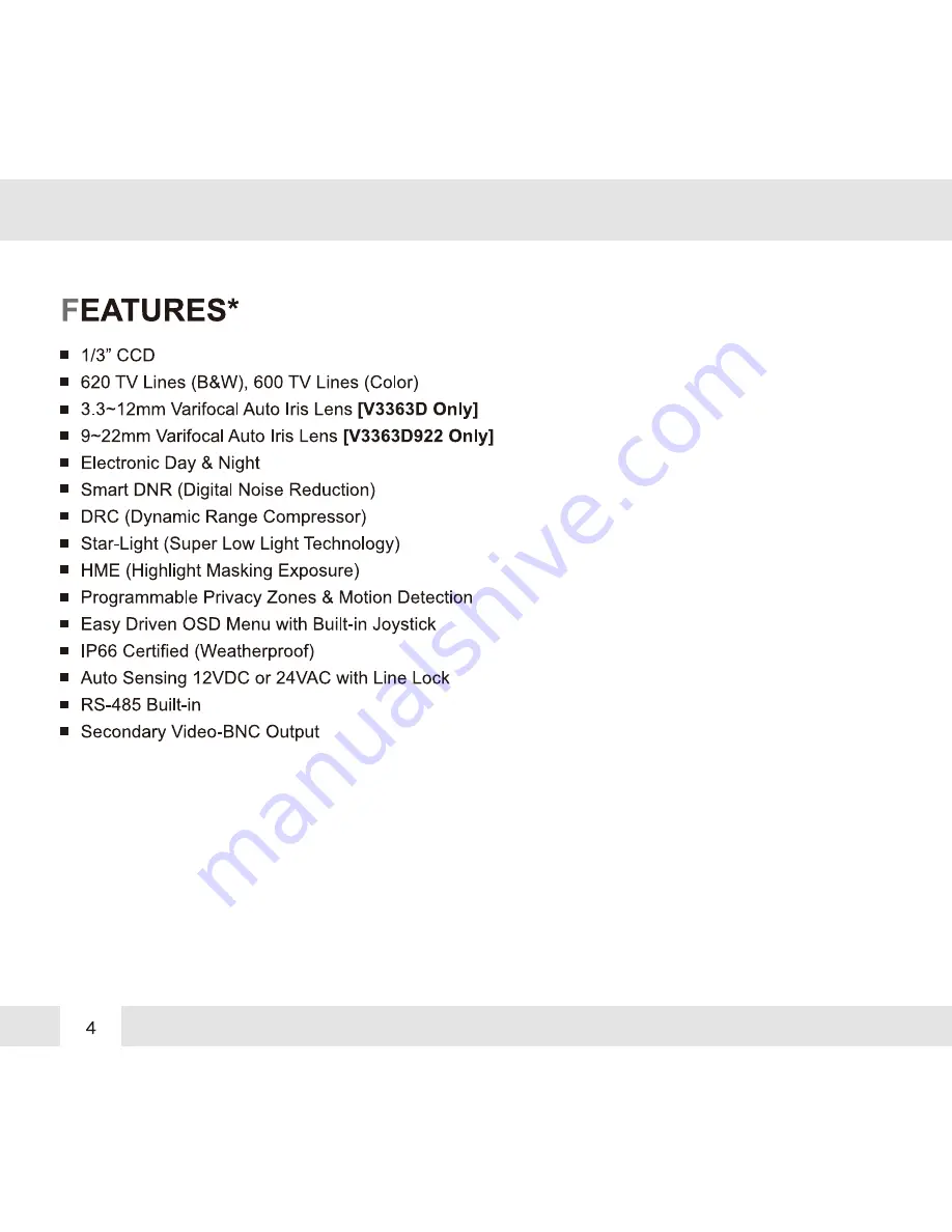 Digital Watchdog DWC-V3363D Manual Download Page 4