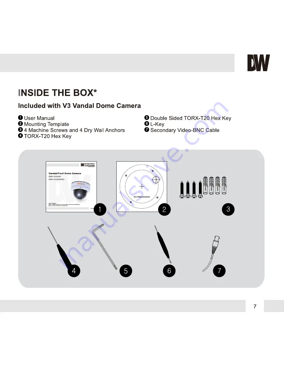 Digital Watchdog DWC-V3363D Скачать руководство пользователя страница 7