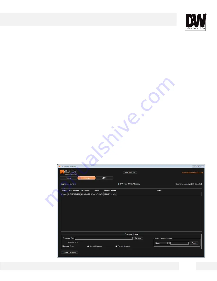 Digital Watchdog MEGApix CaaS DWCA-VF25W28-64 User Manual Download Page 17