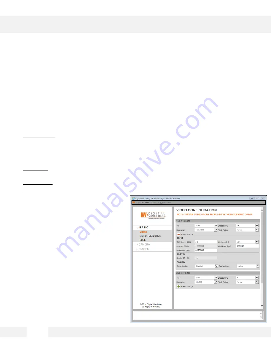 Digital Watchdog MEGApix CaaS DWCA-VF25W28-64 User Manual Download Page 25