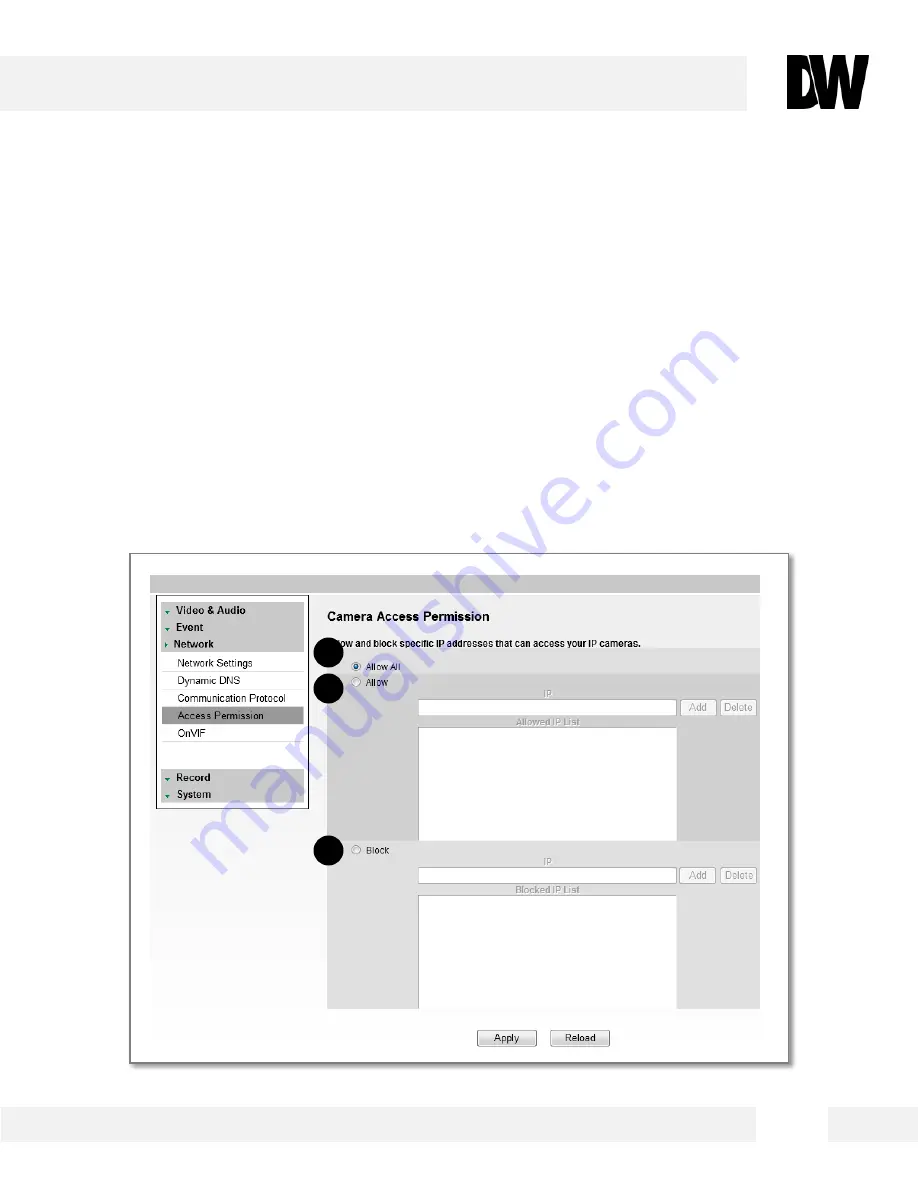 Digital Watchdog MEGApix DWC-MV421D User Manual Download Page 43