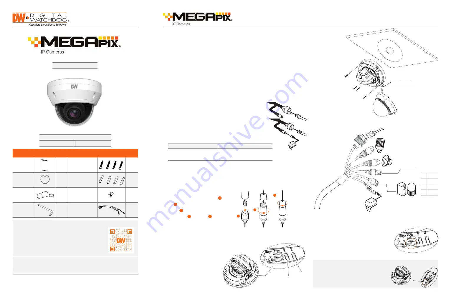 Digital Watchdog MEGAPIX DWC-MV95WiATW Quick Start Manual Download Page 1