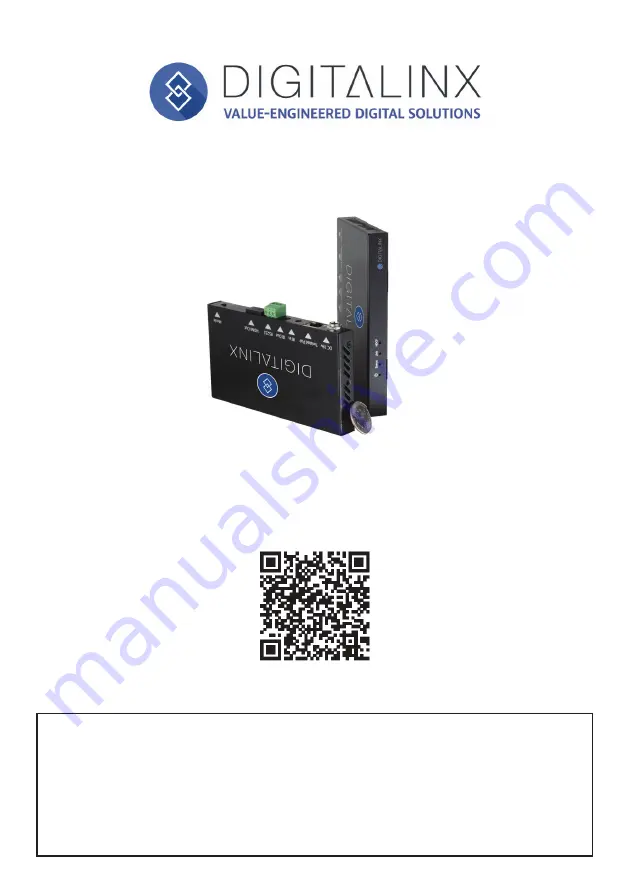 DigitaLinx DL-HD70 Quick Install Manual Download Page 1