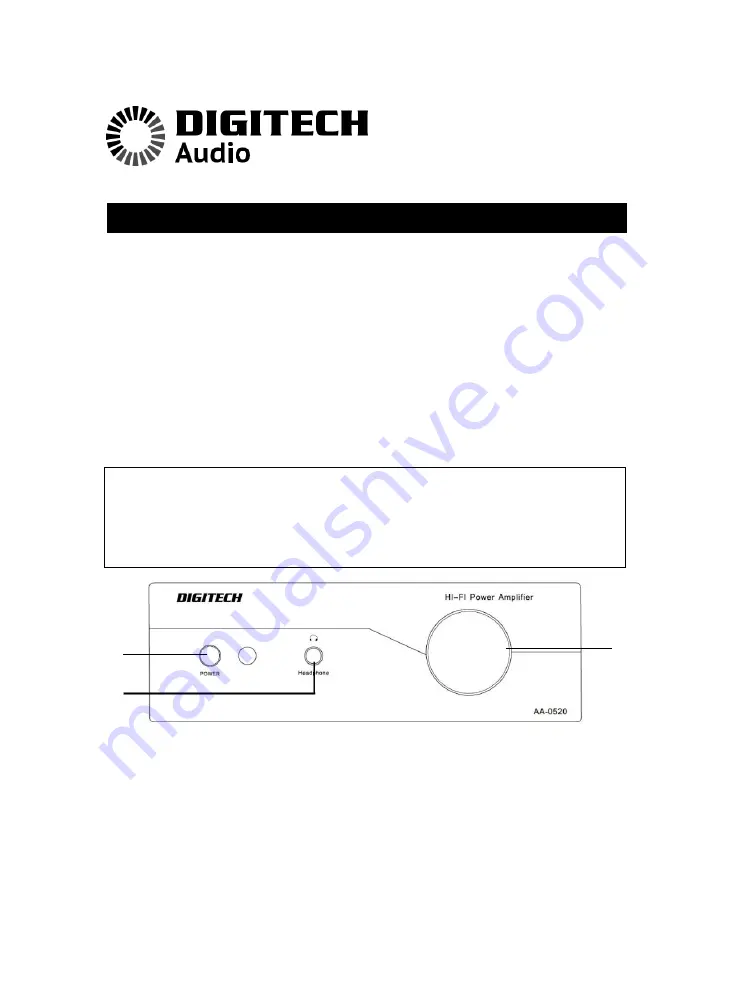 DIGITECH Audio 240WRMS Скачать руководство пользователя страница 1