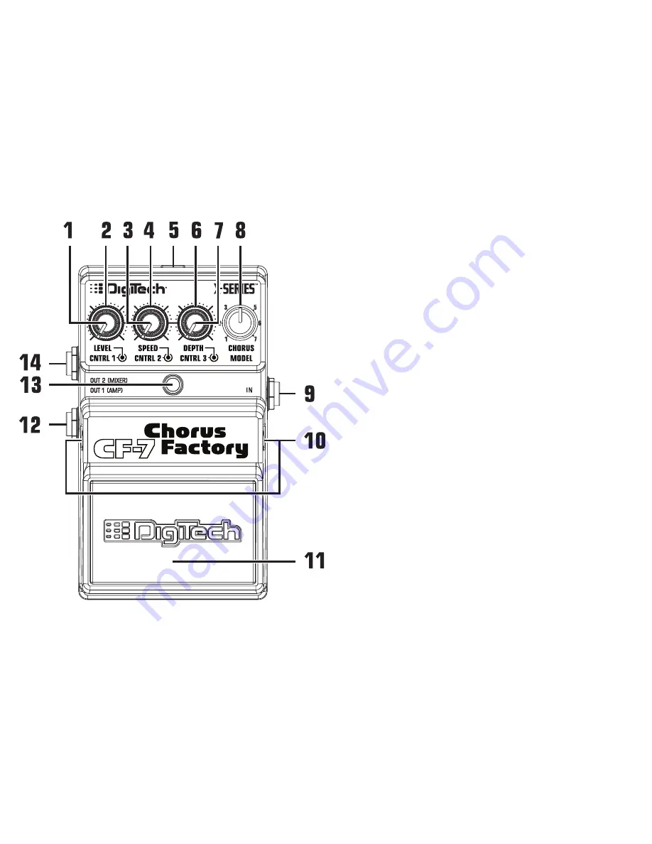 DigiTech Chorus Factory CF-7 Owner'S Manual Download Page 6