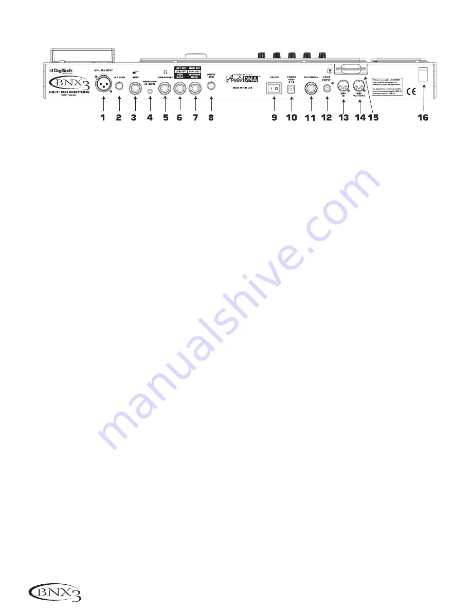 DigiTech GeNetX BNX3 User Manual Download Page 11