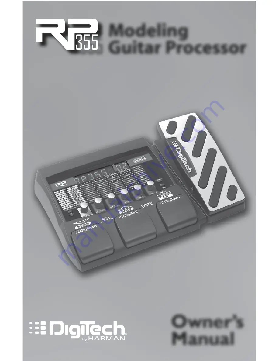 DigiTech RP355 Owner'S Manual Download Page 1