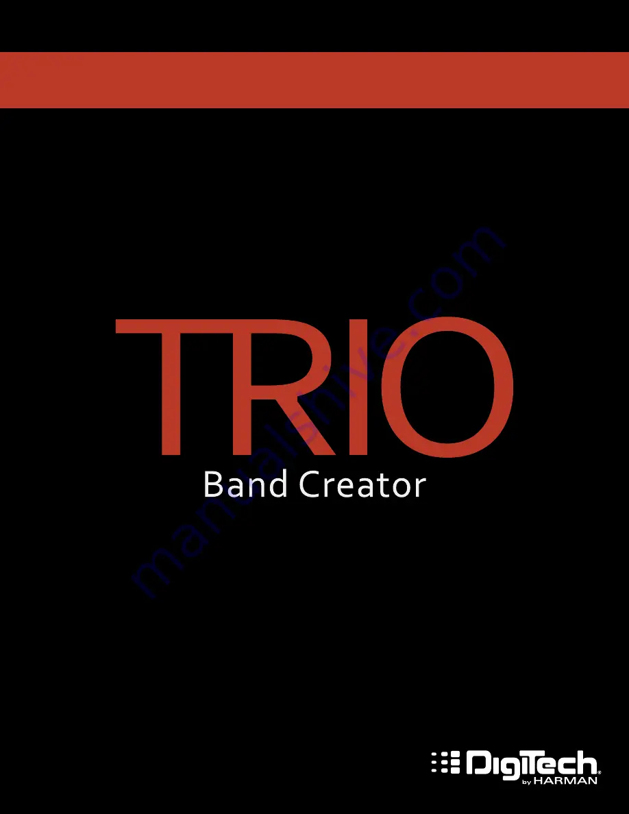 DigiTech TRIO Band Creator Manual Download Page 1