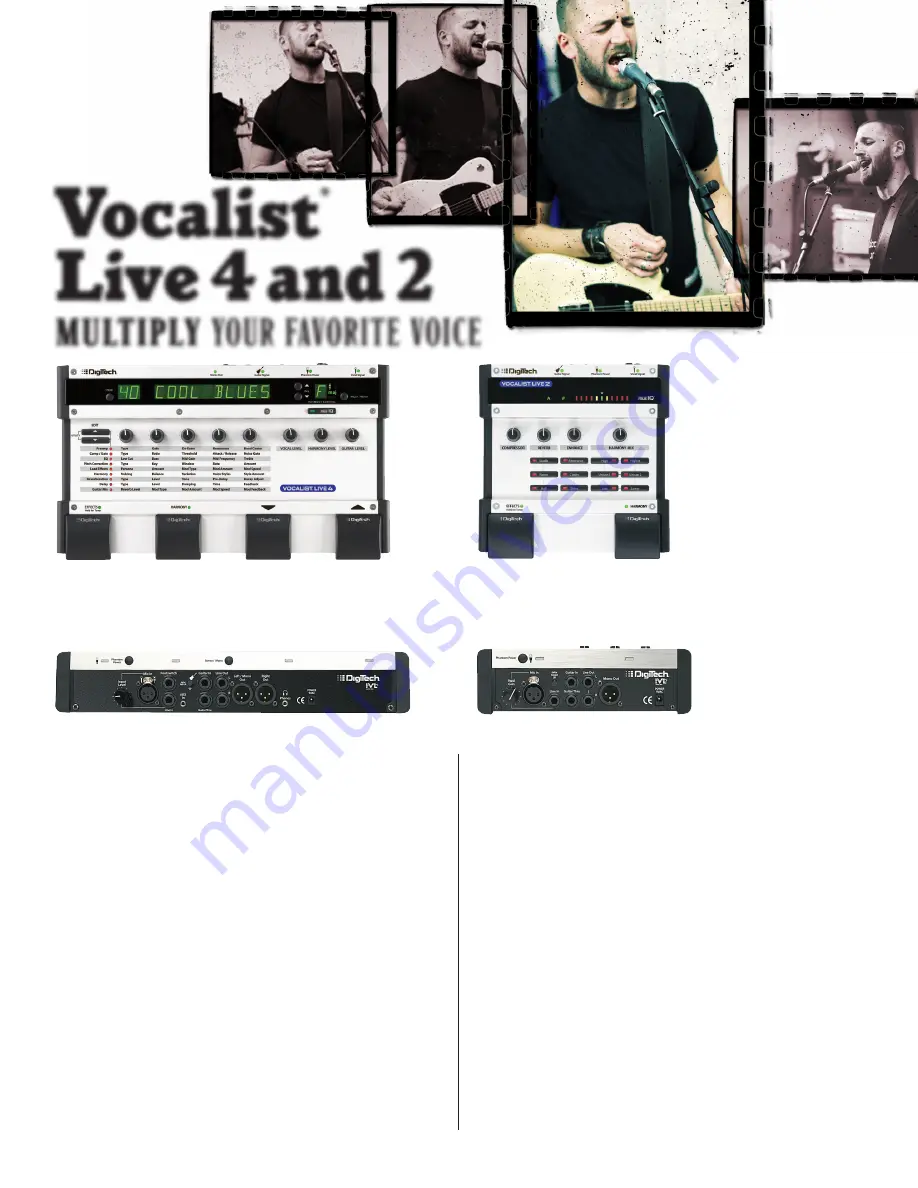 DigiTech VOCALIST LIVE 2 Скачать руководство пользователя страница 2