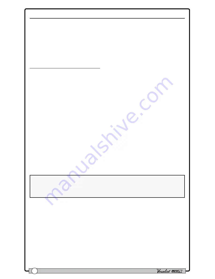 DigiTech Vocalist Live FX Owner'S Manual Download Page 24