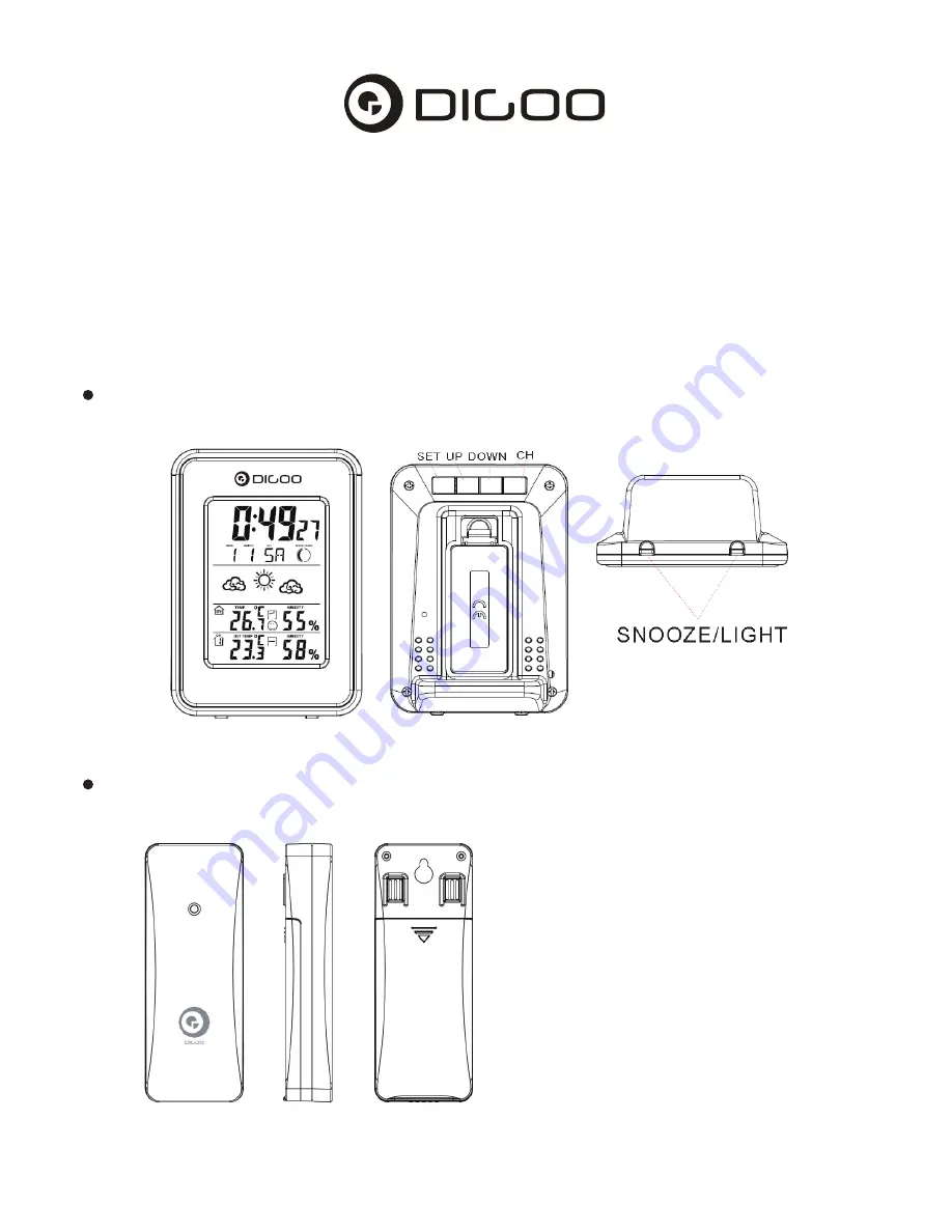 Digoo DG-TH1981 Operating Instructions Manual Download Page 1