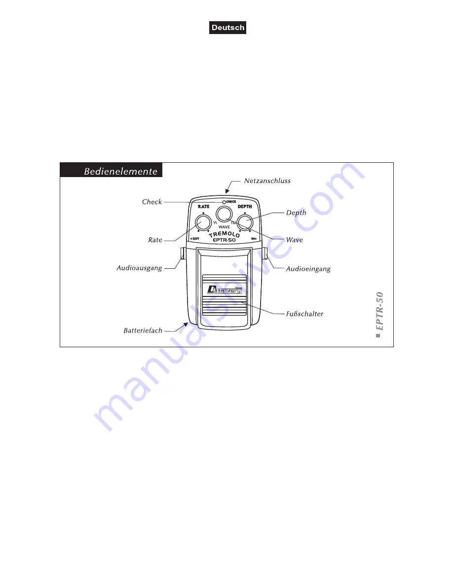 Dimavery EPTR-50 Tremolo User Manual Download Page 5