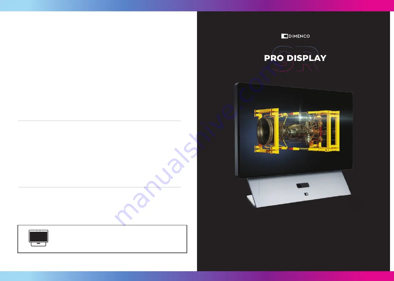 Dimenco Displays SR Pro Display Скачать руководство пользователя страница 1