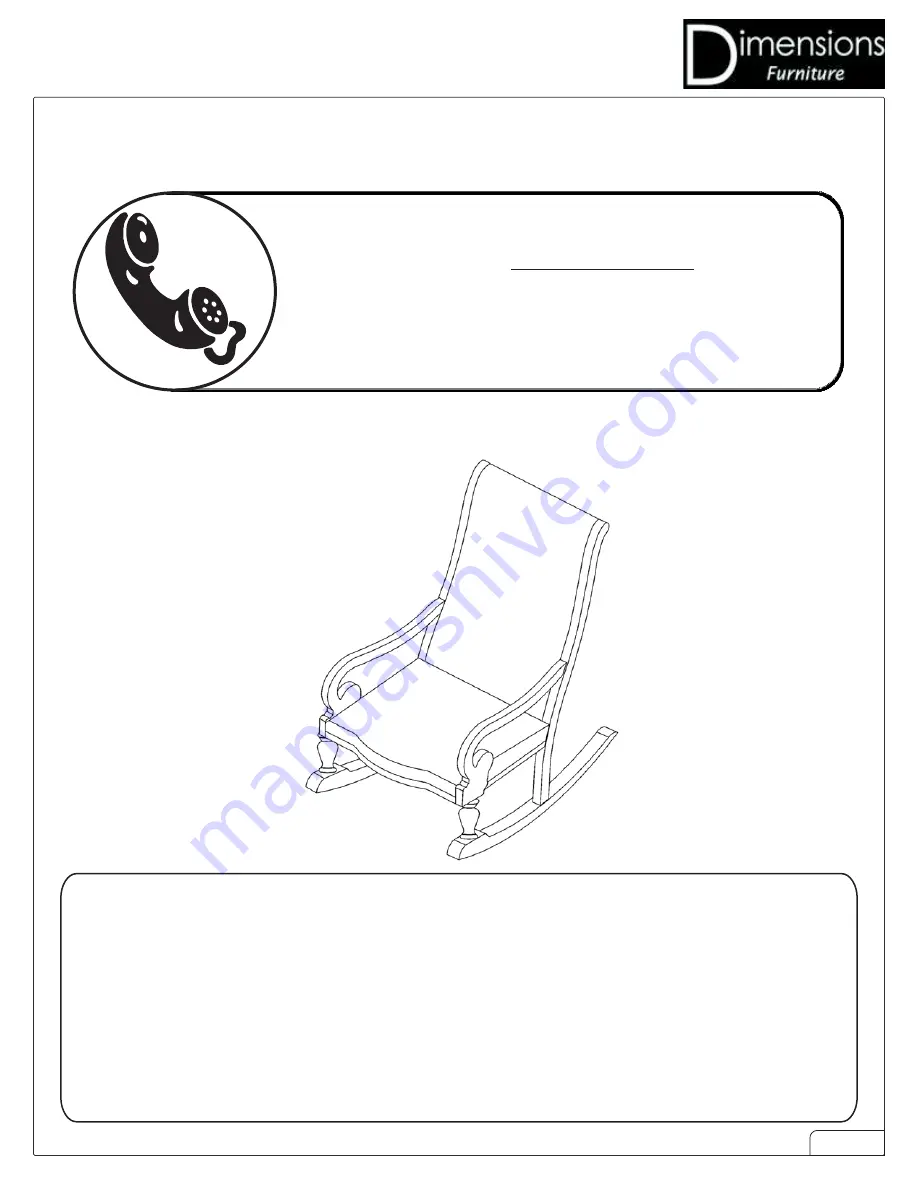 Dimensions Furniture 150 Rocker Assembly Instructions Download Page 1