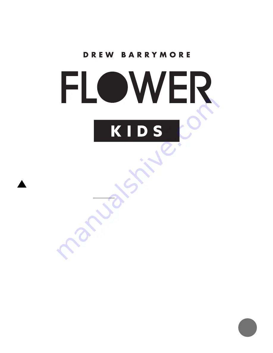 Dimensions Furniture Drew Barrymore Flower Kids 9990WD Assembly Instructions Download Page 1