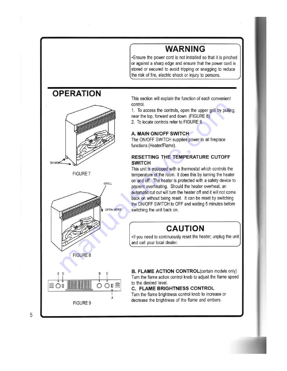 Dimplex BF5000 Parts & Service Manual Download Page 27