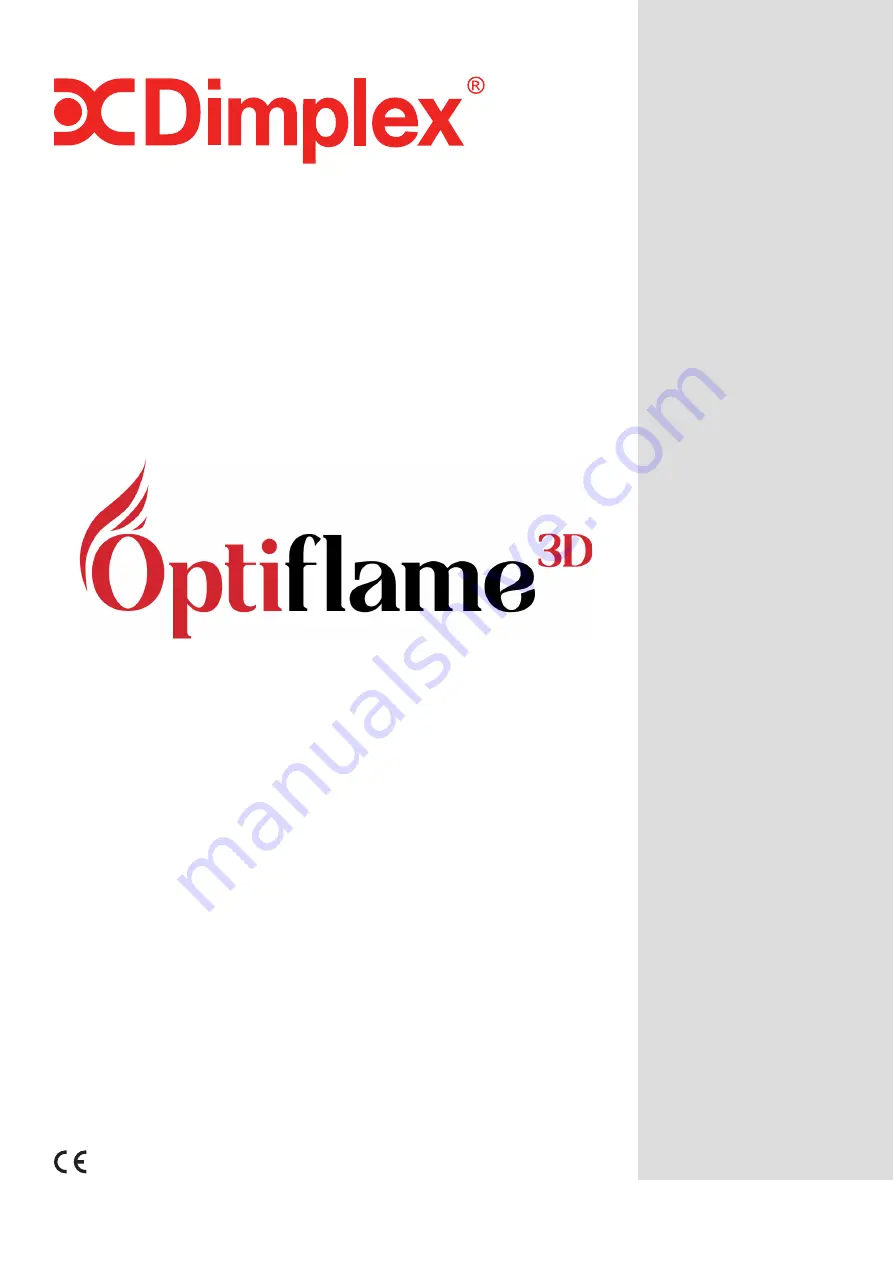 Dimplex Braemar Optiflame 3D BMR20 Series Operating Instructions Manual Download Page 1