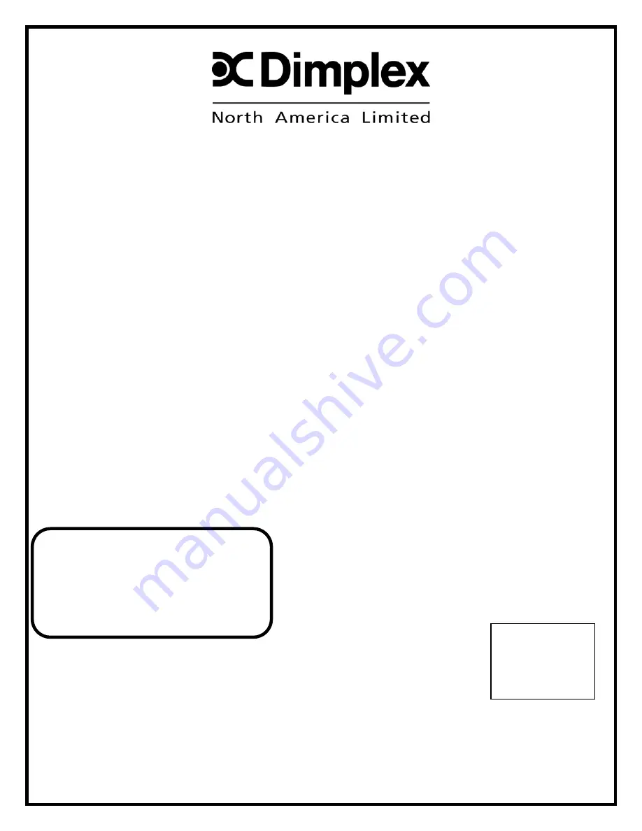 Dimplex ELECTRIC PATIO STOVE Practical User'S Manual Download Page 1