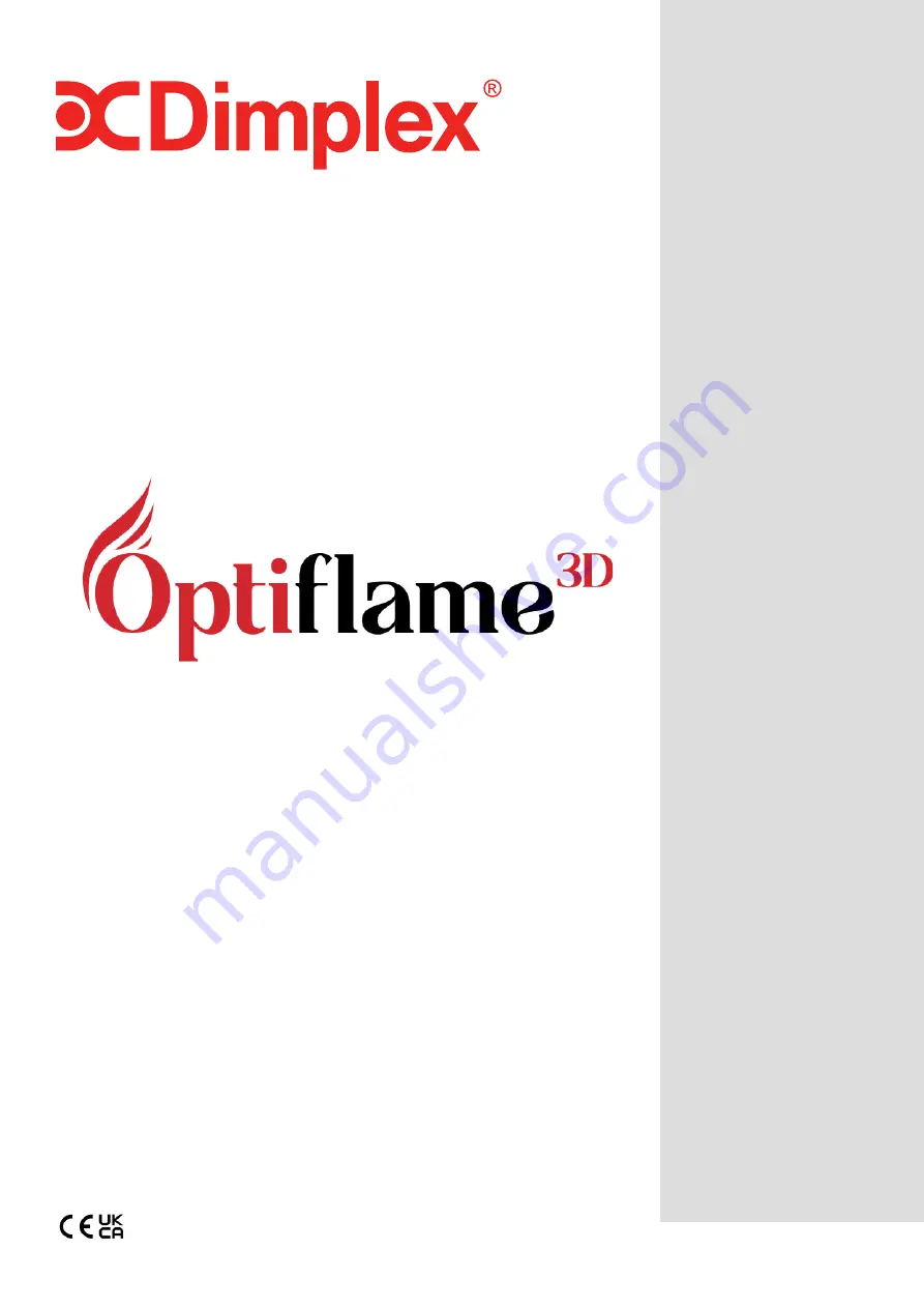 Dimplex Optiflame 3D Fernshaw FRW20 Operating Instructions Manual Download Page 1