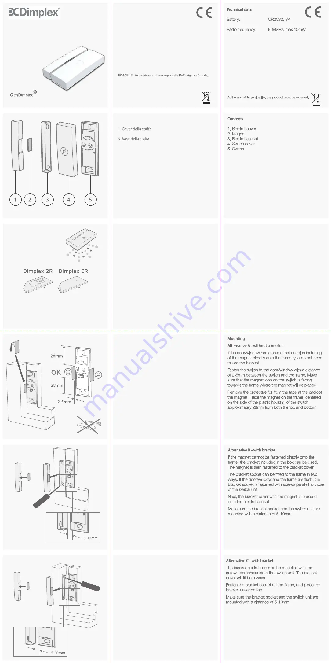 Dimplex SCS Sense Installation And User Manual Download Page 1