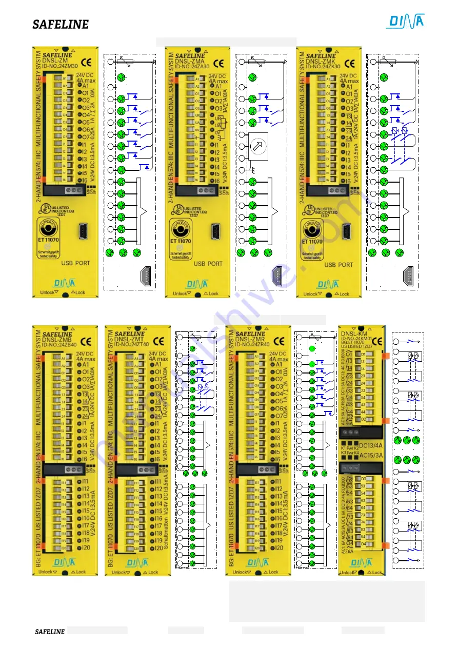 DINA Safeline DNSL-CO Original Instruction Manual Download Page 8