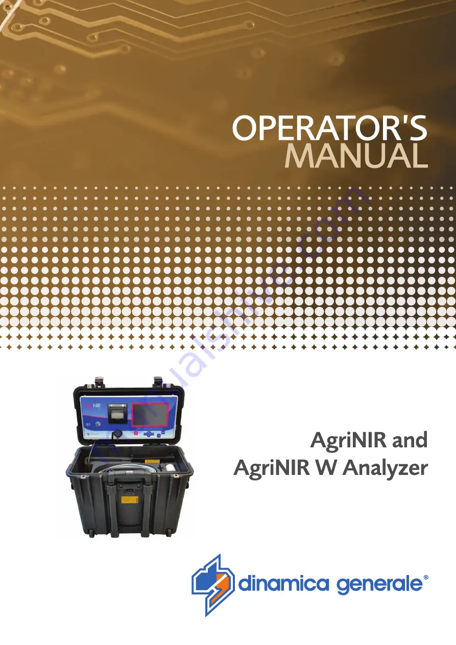 Dinamica Generale AgriNIR Operator'S Manual Download Page 1