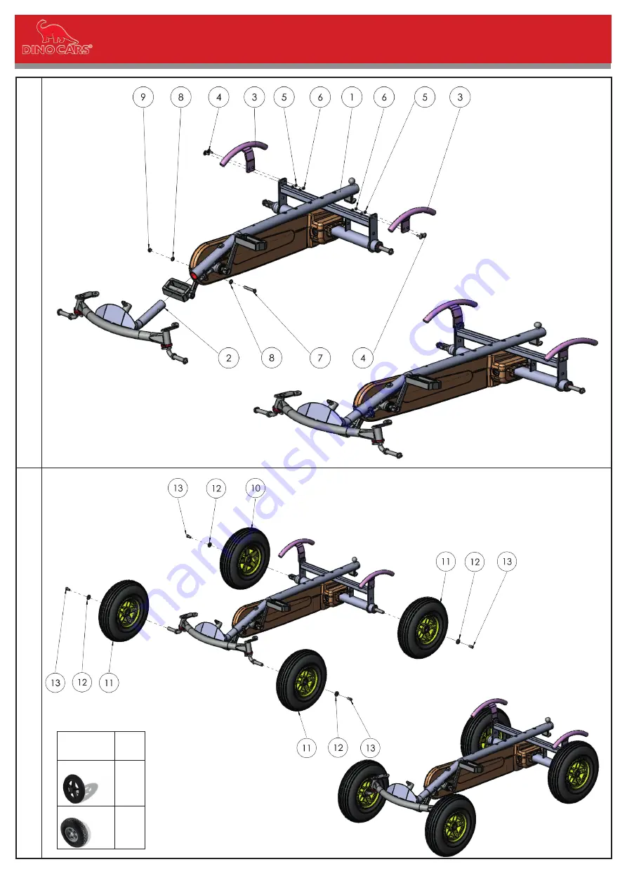 DINO CARS Speedy-Junior Assembly Instructions Download Page 2