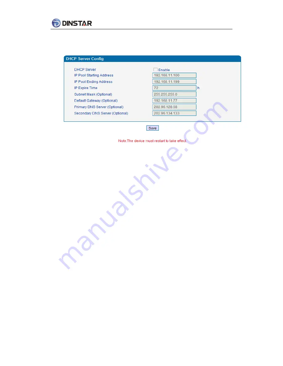 Dinstar DAG Series User Manual Download Page 23